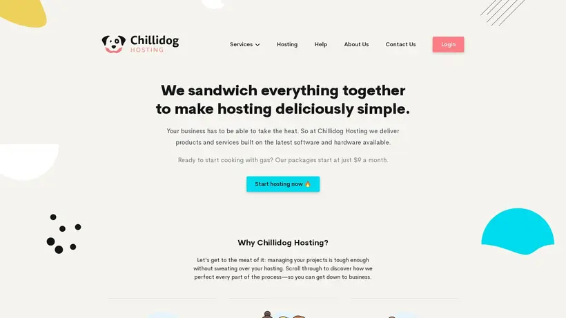 Chillidog Hosting homepage screenshot