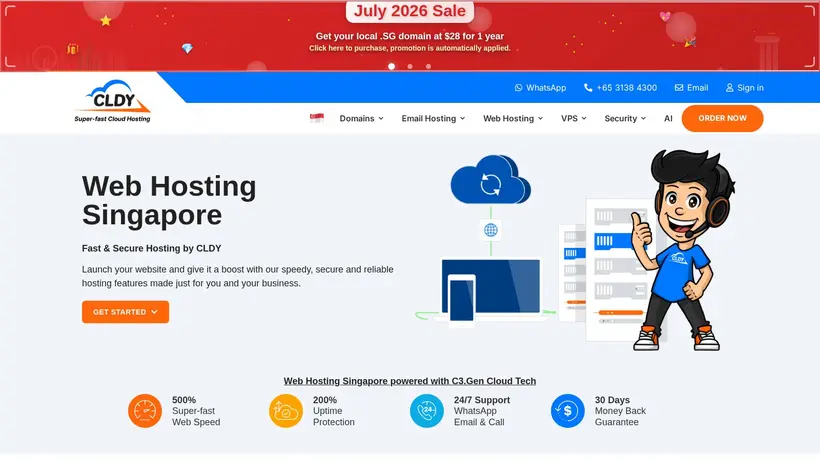 CLDY homepage screenshot