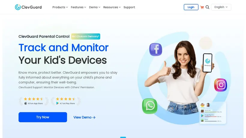 ClevGuard homepage screenshot