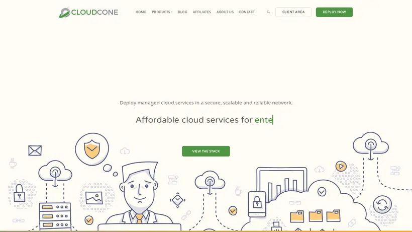 CloudCone homepage screenshot