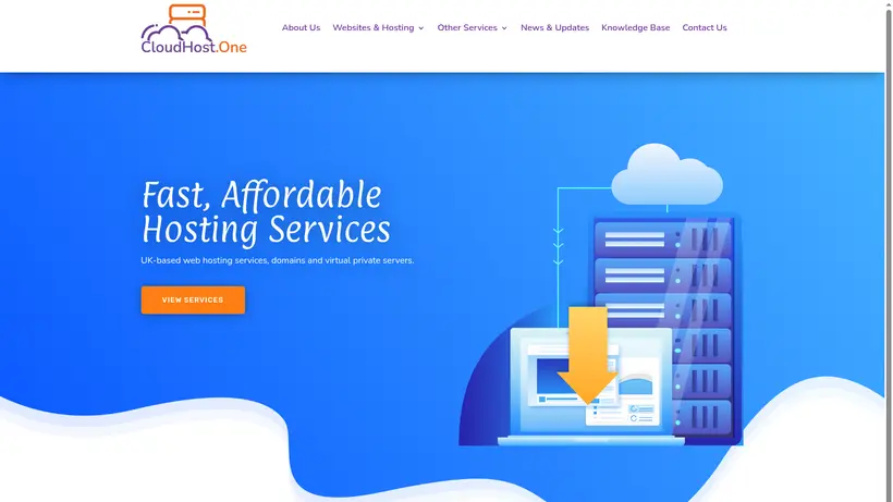 CloudHost.One homepage screenshot