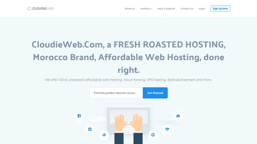 CloudieWeb homepage screenshot