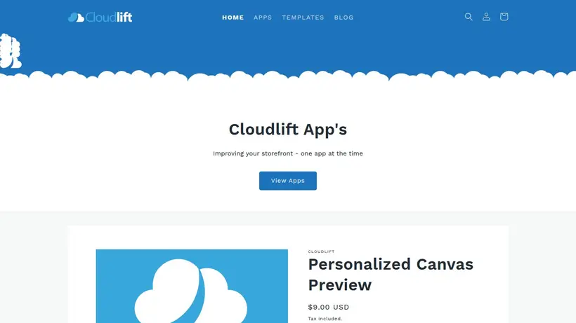 Cloudlift.app homepage screenshot