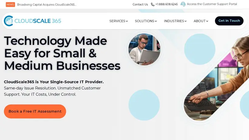 Cloud Scale 365 homepage screenshot