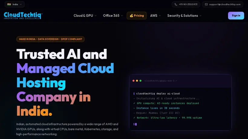 CloudTechtiq homepage screenshot