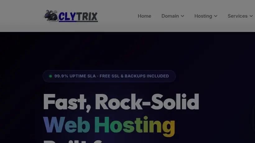 Clytrix homepage screenshot