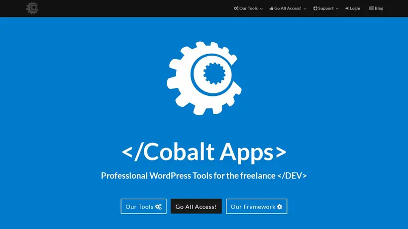 CobaltApps homepage screenshot