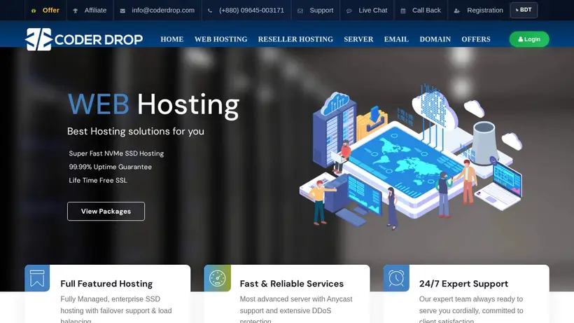 CoderDrop homepage screenshot