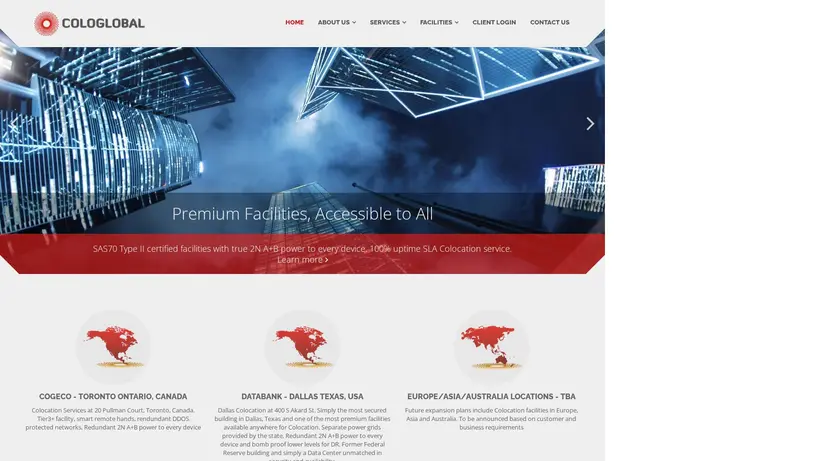 ColoGlobal homepage screenshot