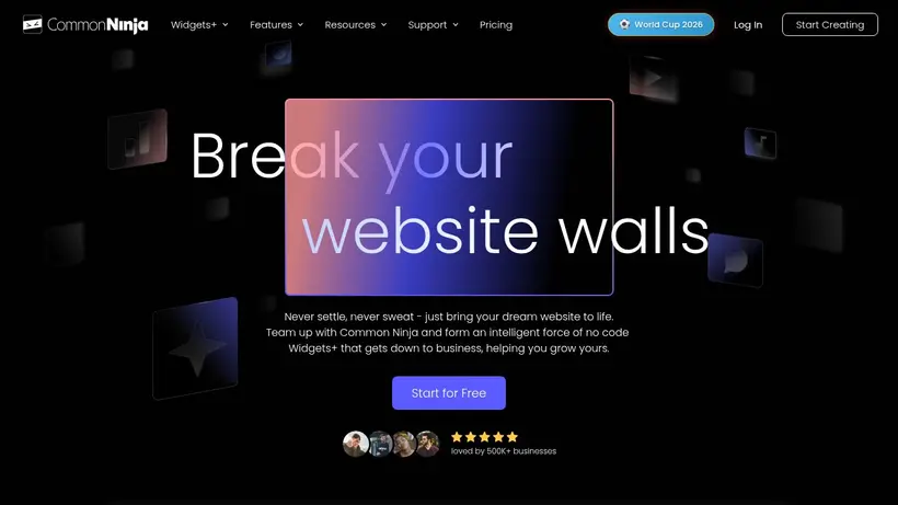 CommoNinja homepage screenshot