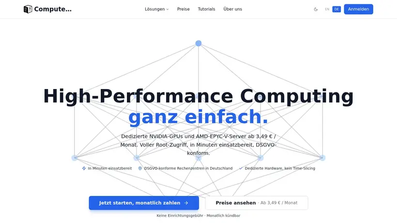 ComputeBox homepage screenshot