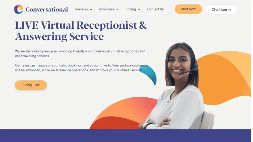 Conversational homepage screenshot
