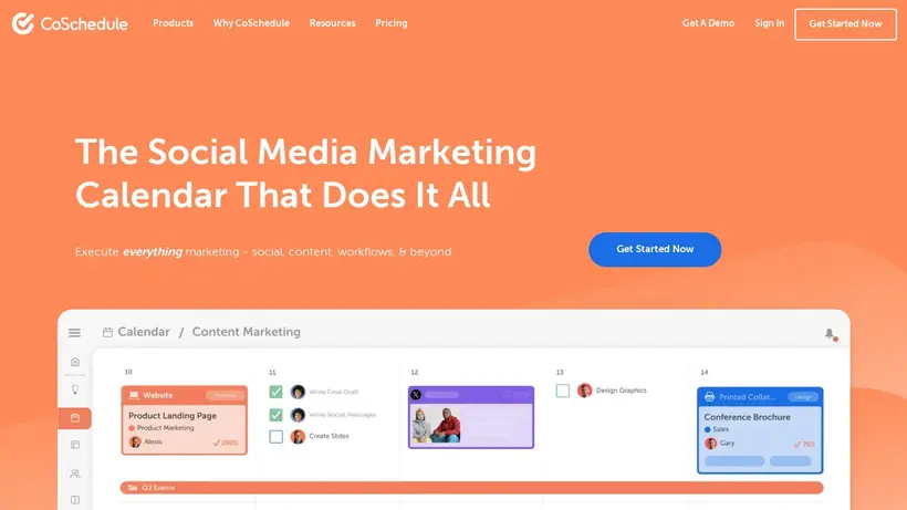 CoSchedule homepage screenshot