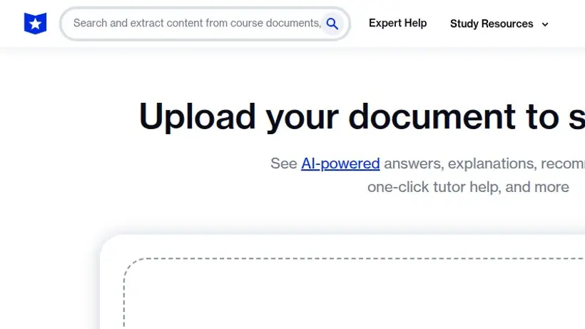 CourseHero homepage screenshot