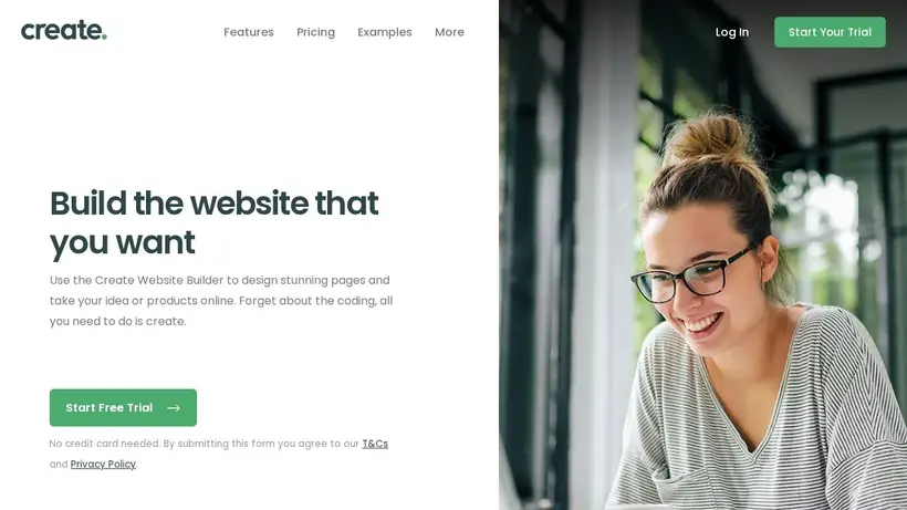 Create.net homepage screenshot