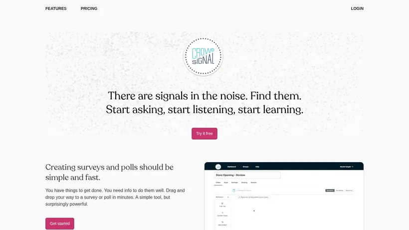 Crowdsignal homepage screenshot