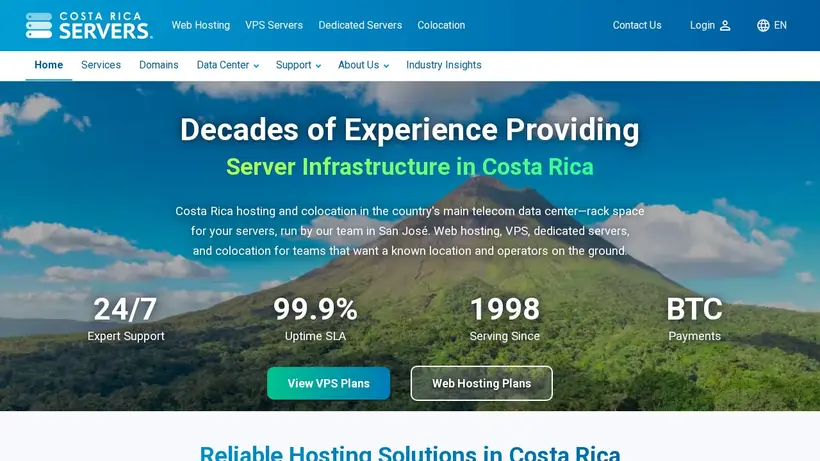 CRServers homepage screenshot