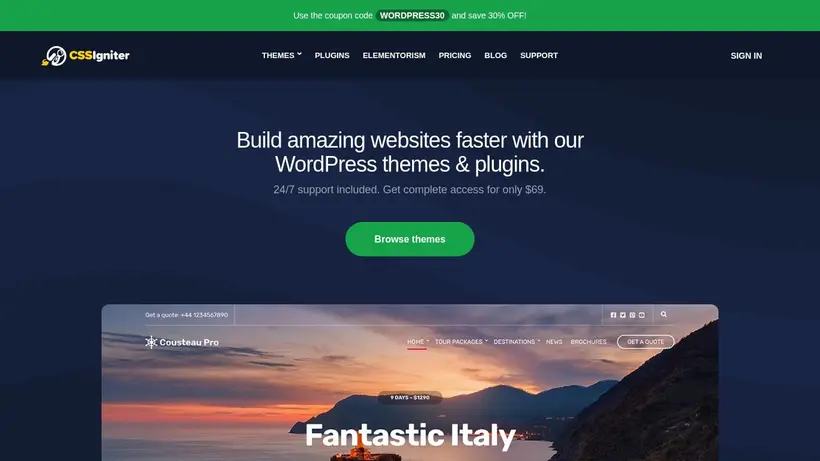 CSSIgniter homepage screenshot