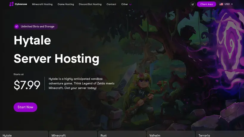 Cybrancee homepage screenshot