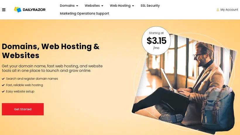 DailyRazor homepage screenshot