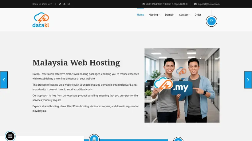 DataKL homepage screenshot