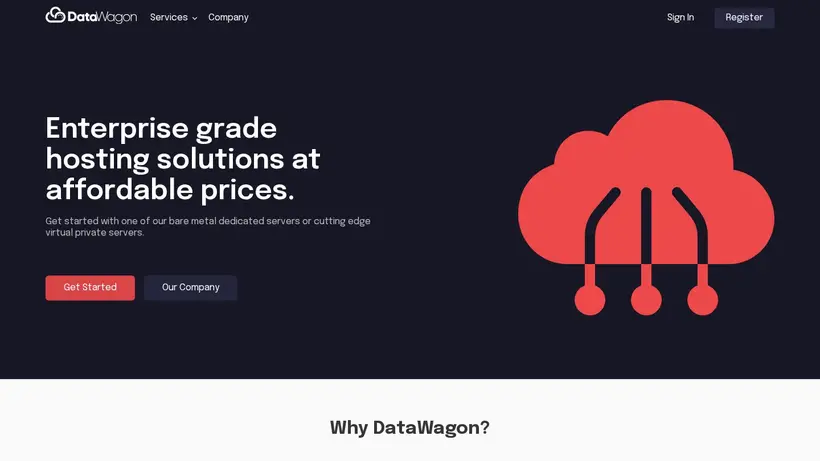 DataWagon homepage screenshot