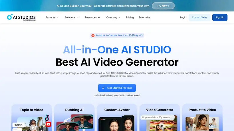 DeepBrain homepage screenshot