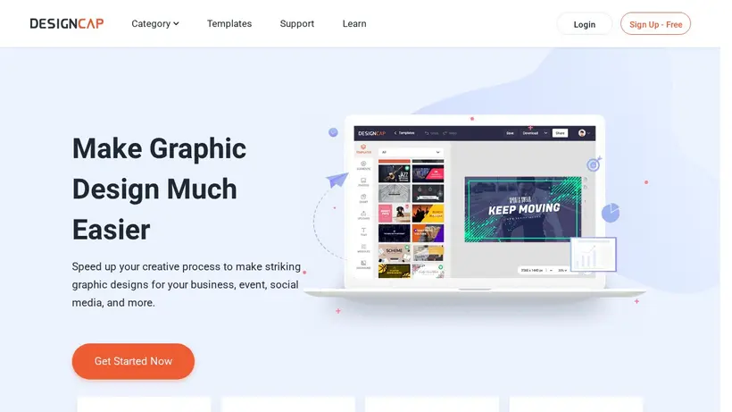DesignCap homepage screenshot