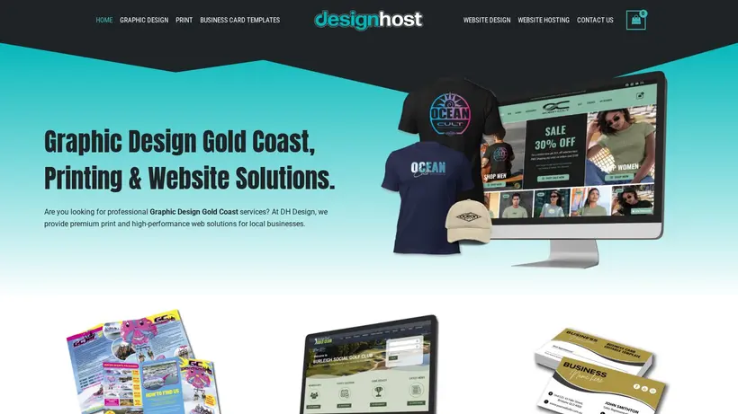 Designhost.com.au homepage screenshot