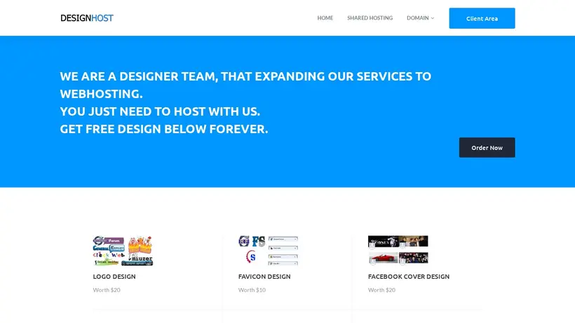 Design Host homepage screenshot