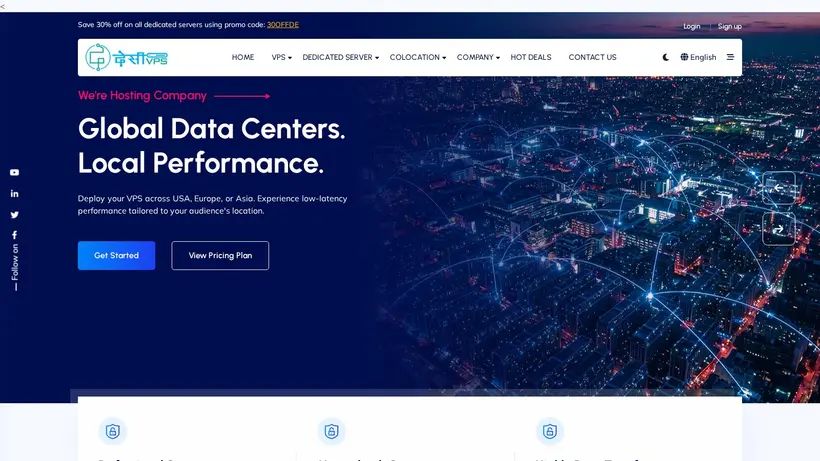 DesiVPS homepage screenshot