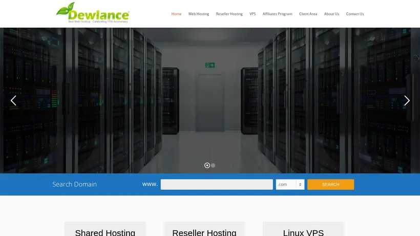 Dewlance homepage screenshot