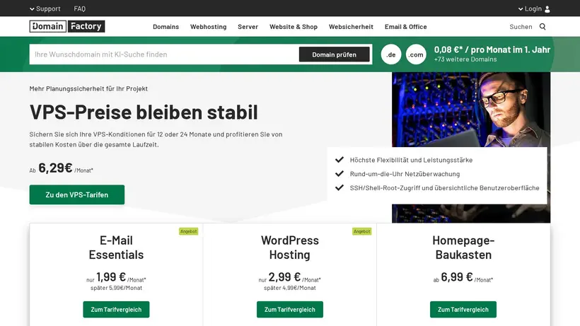 Df.eu homepage screenshot