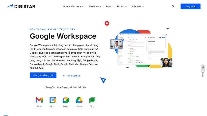 Digistar homepage screenshot