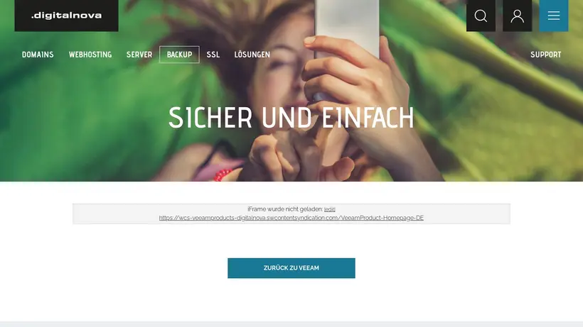 DigitalNova homepage screenshot