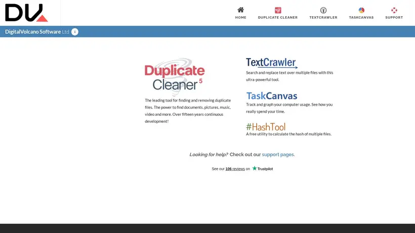 DigitalVolcano homepage screenshot