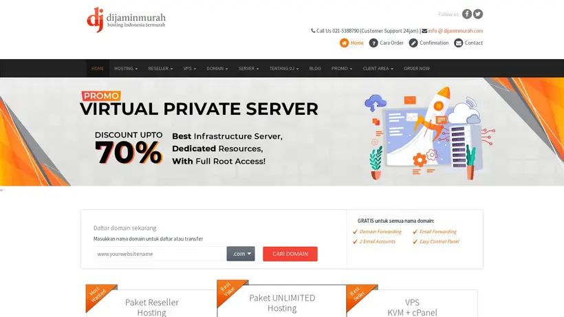 Dijaminmurah homepage screenshot