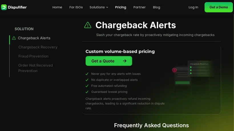 Disputifier homepage screenshot