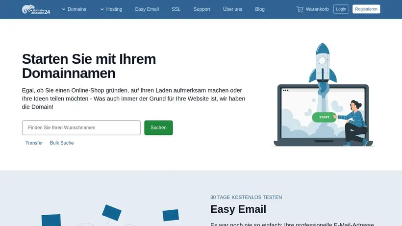 Domain Discount 24 homepage screenshot