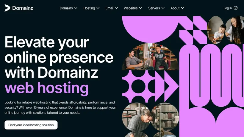 DomainZ homepage screenshot