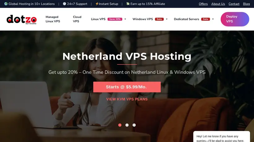 Dotzo homepage screenshot