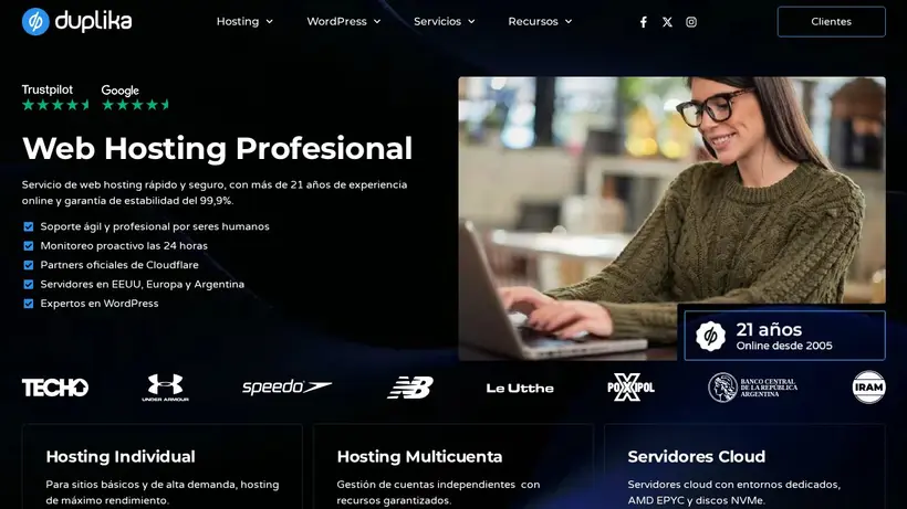 Duplika homepage screenshot