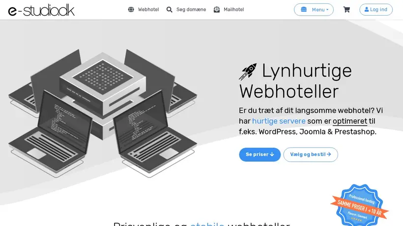 E-Studio homepage screenshot
