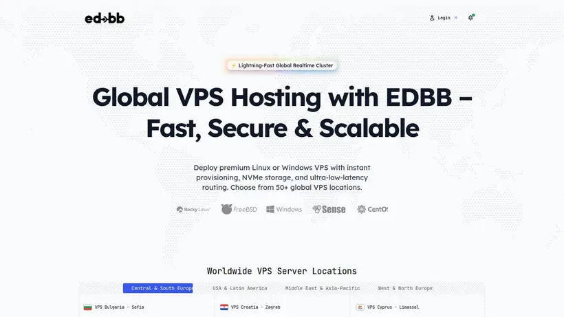EDBB homepage screenshot
