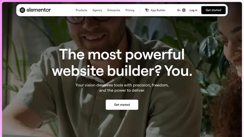 Elementor homepage screenshot