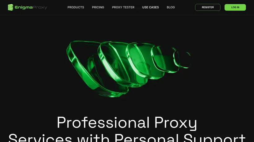 EnigmaProxy homepage screenshot