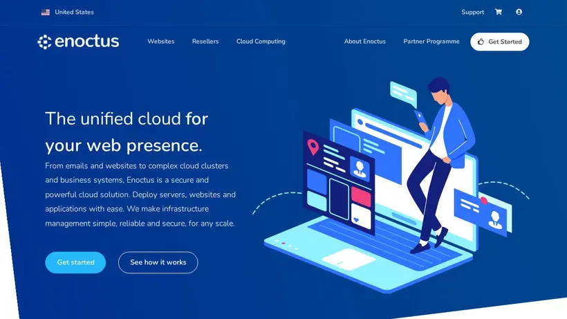 Enoctus homepage screenshot