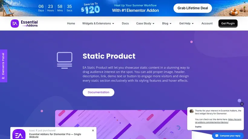 Essential-Addons homepage screenshot