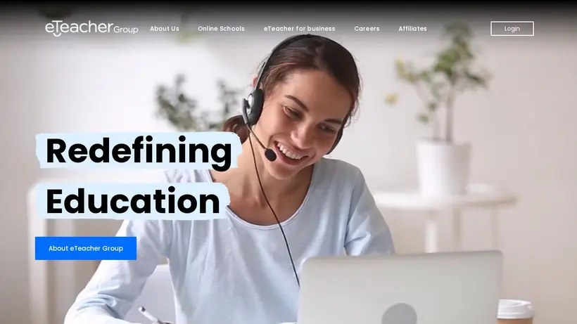 eTeacher Group homepage screenshot