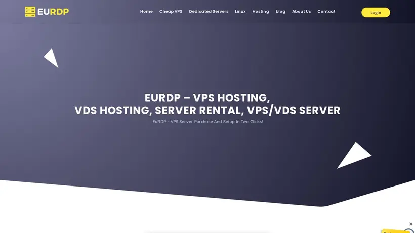 EURDP homepage screenshot